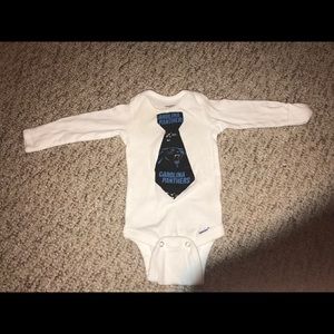Carolina Panthers NFL Suit & Tie Onesie 0-3 Months